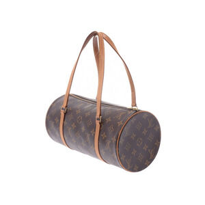 Louis Vuitton Papillon L Brown Leather Monogram Pouch Handbag